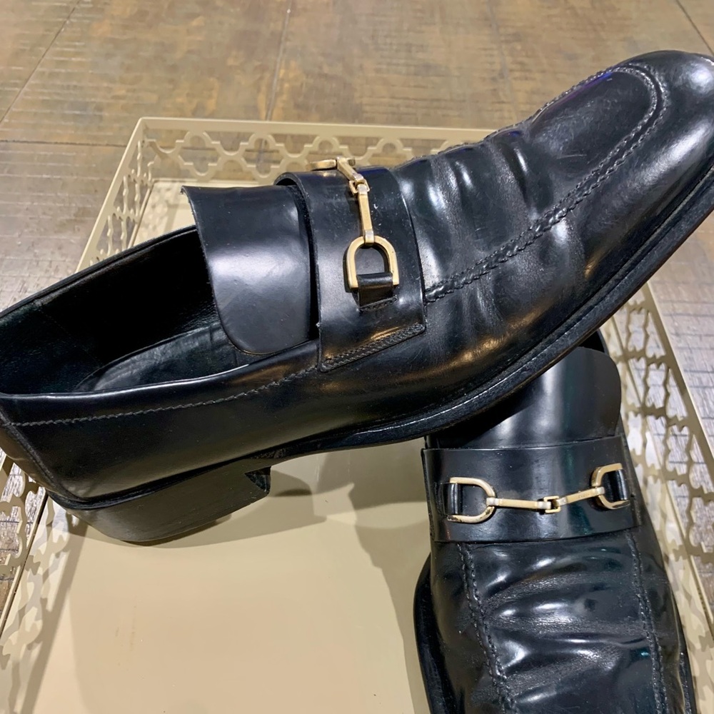Gucci Horsebit Genuine LeatherLoafers Sllipon Designer Italian Men’s 9.5 Black